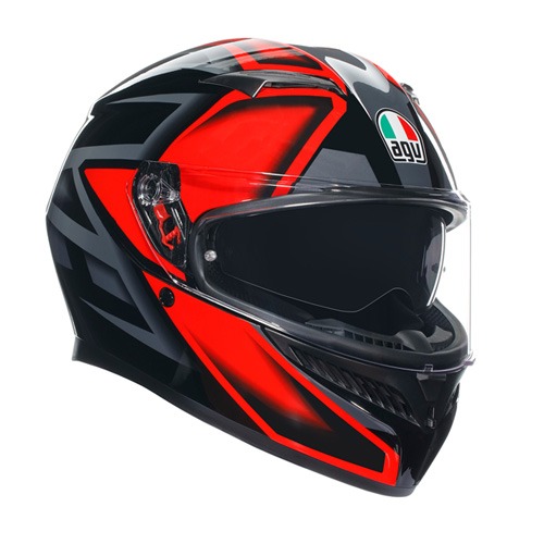 [AGV 헬멧] K3 COMPOUND BLACK RED [핀락증정]